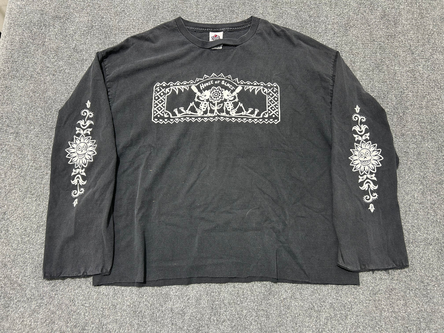 Distress House Of Blues Longsleeve Shirt - Black Size XXL(con)