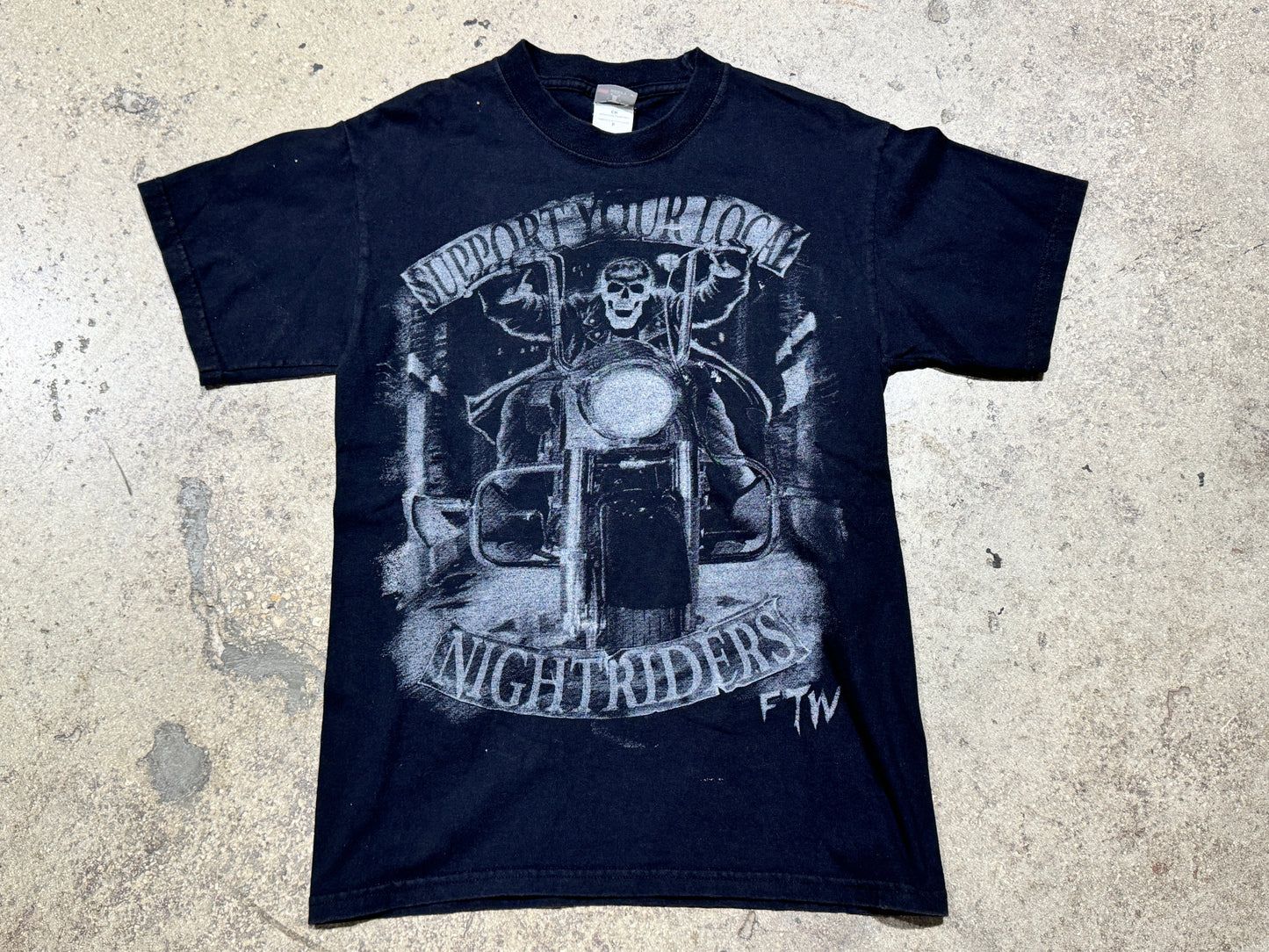 Support Your Local Nightriders Tee - Black Size Small