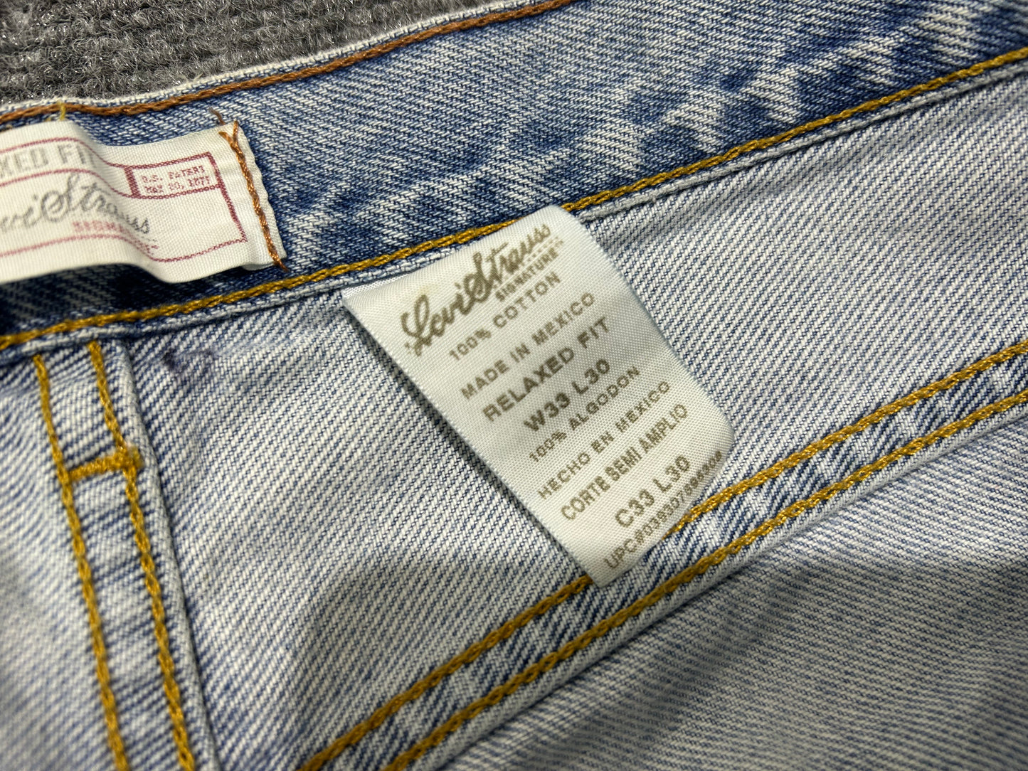 Reworked Levis Straus Jeans - Blue Size 33x30(con)