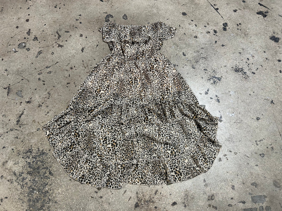 Ali & Kris Strapless Leopard Dress - Brown/Black size Medium