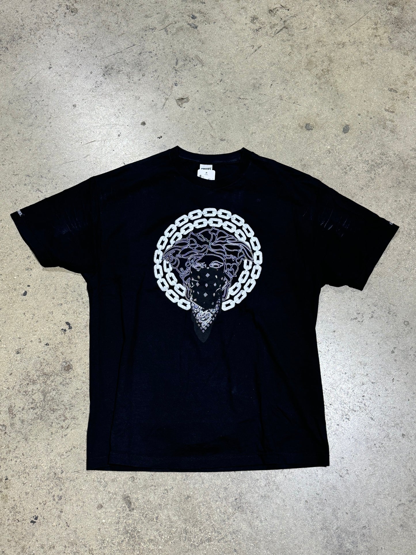 Crooks & Castles Medusa Chain Gang Tee - Black Size XL