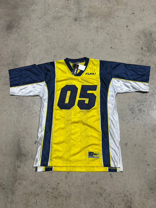 Fubu Football Jersey - Gold/Navy Size Medium