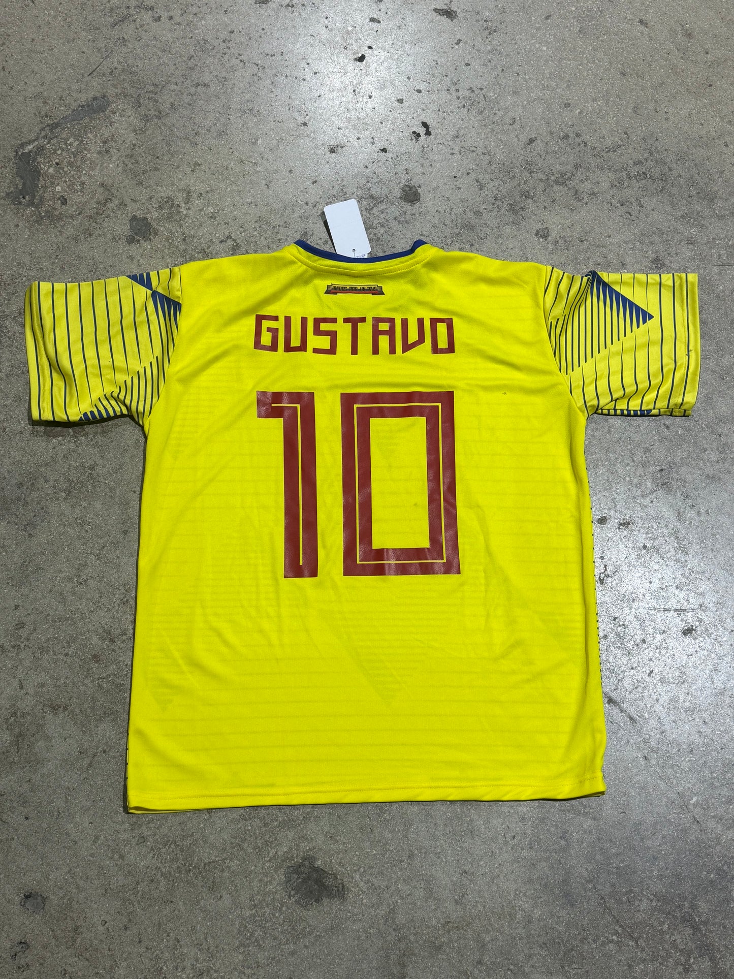 Bootleg Adidas Colombia Gustavo #10 Jersey - Yellow Size Large