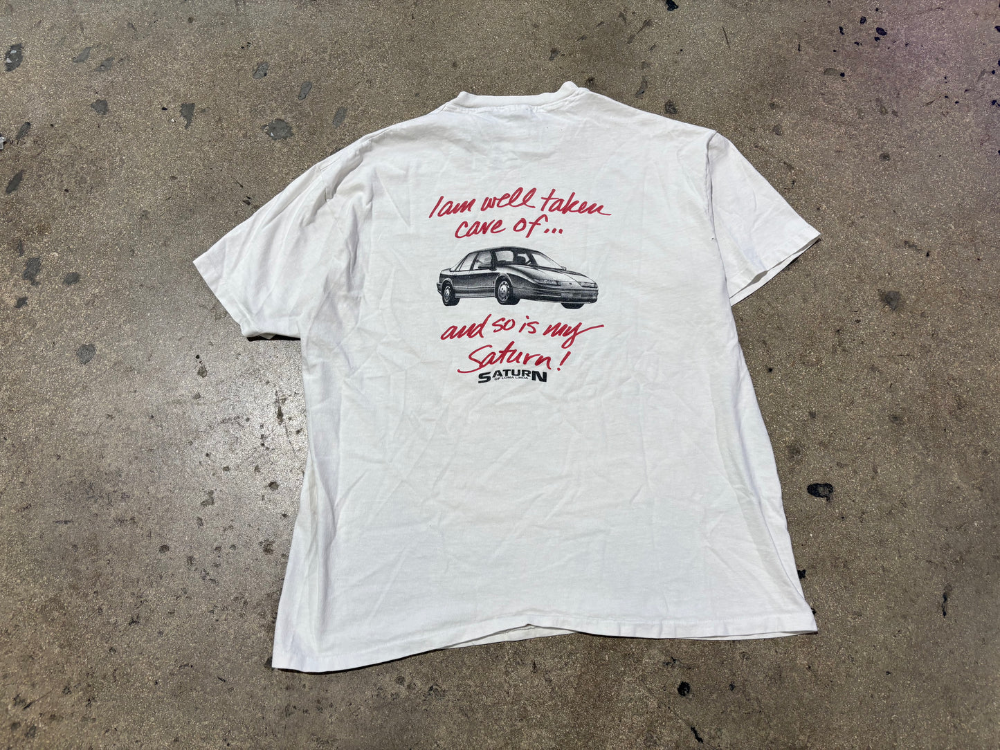 90s Saturn Of Salina Tee - White Size XL