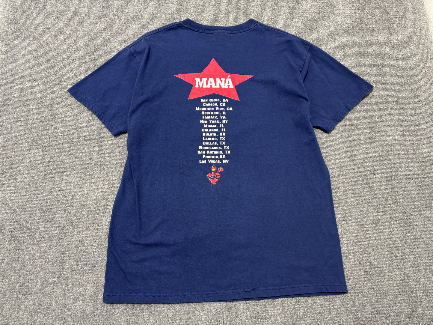 Mana Revolucion de Amor Tee - Navy Size Large