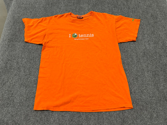 2007 Sony Ericsson Tennis Open Tee - Orange Size Large (con)