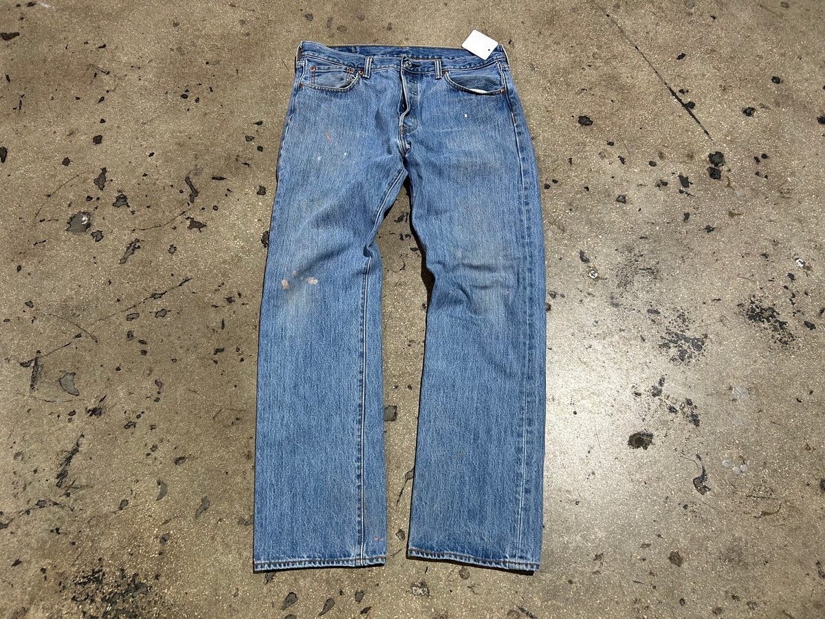 Levis Light Wash 501 Jeans - Blue Size 34x32