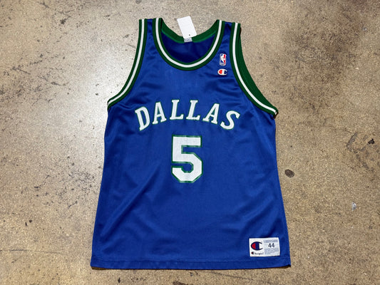 Champion Dallas Mavericks Kidd  #5 Jersey - Blue Size 44/Large