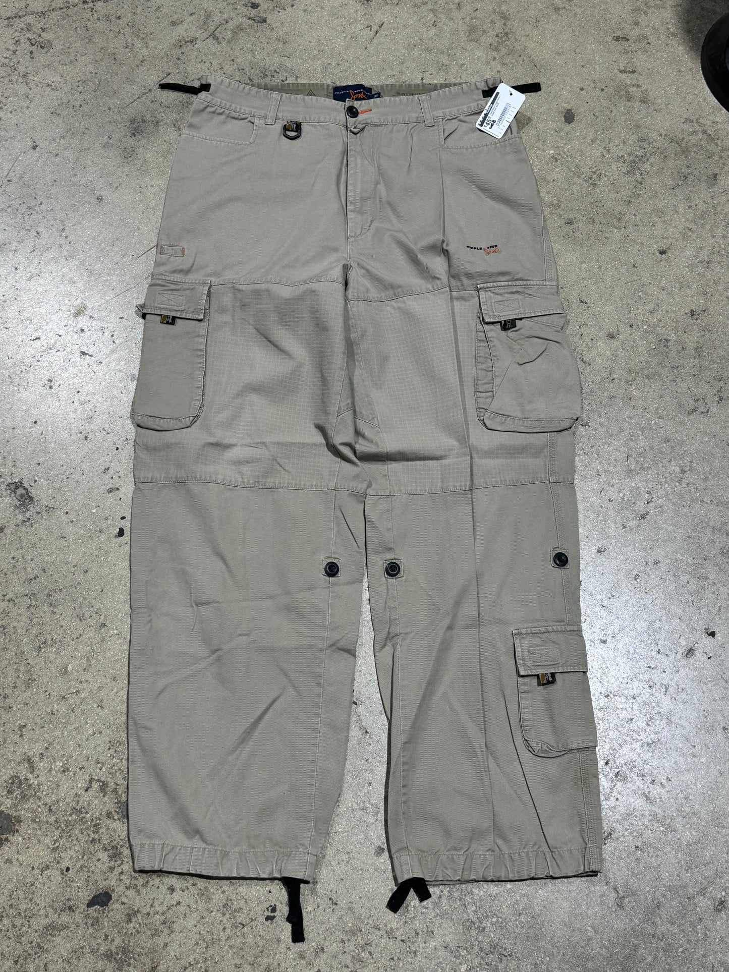 Triple5Soul Cargo Pants - Khaki Size 36x32