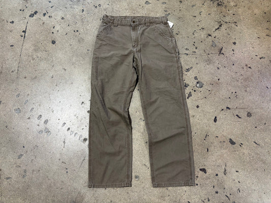 Carhartt Carpenter Work Pants - Faded Brown Size 35 x 34