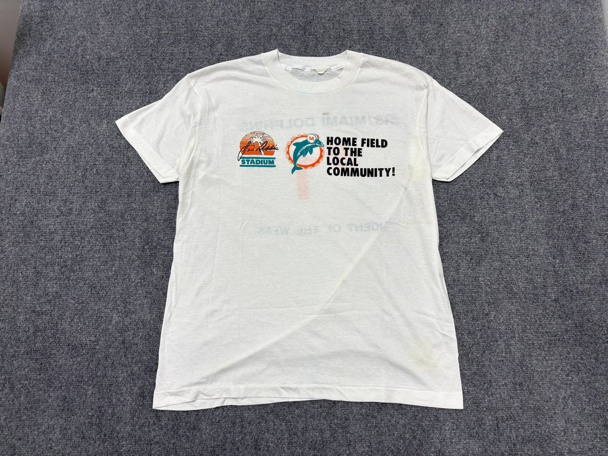 Miami Dolphins Joe Robbie Stadium Tee - White Size Large