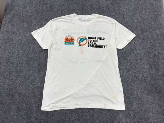 Miami Dolphins Joe Robbie Stadium Tee - White Size Large