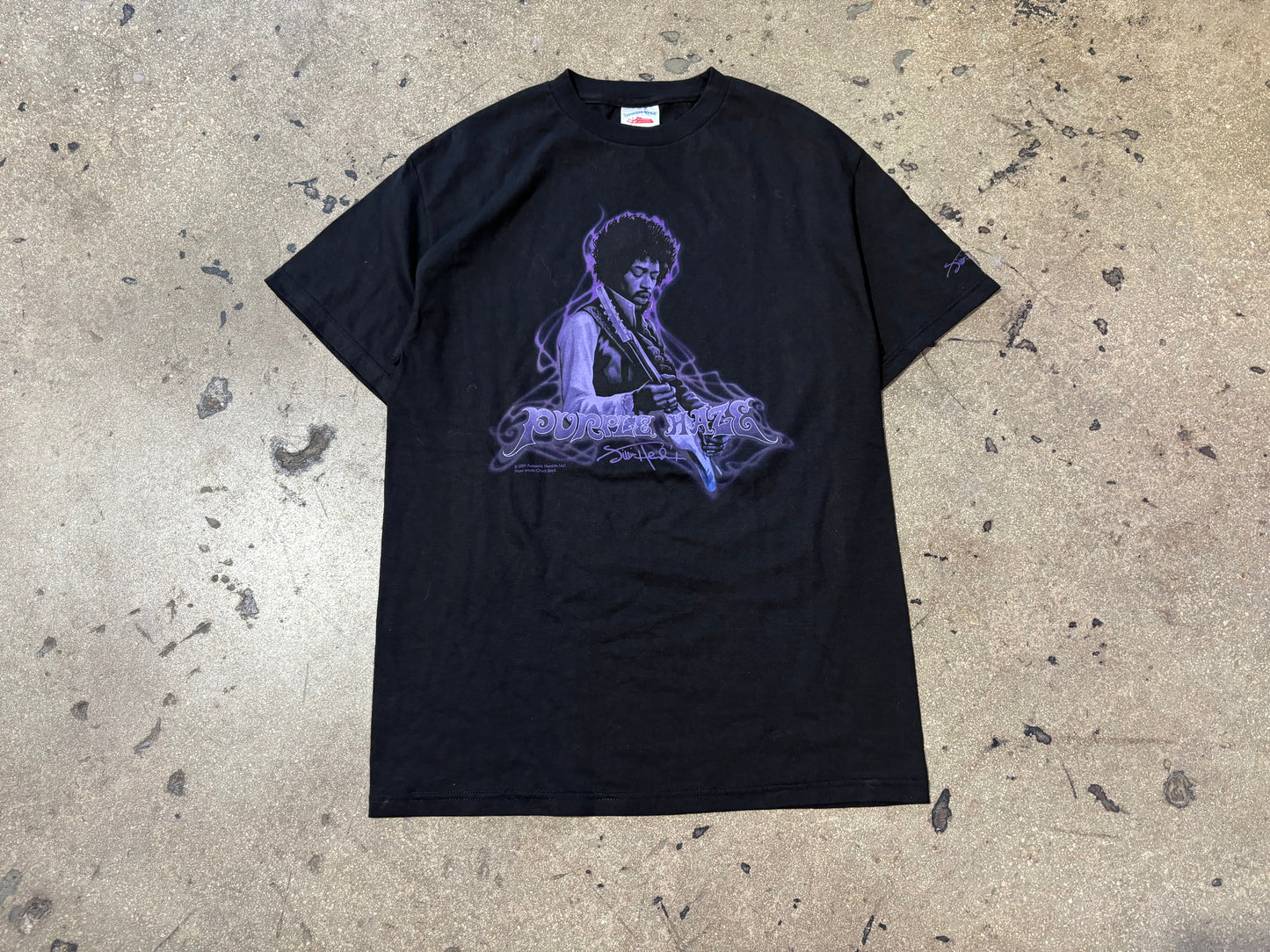 2004 Jimi Hendrix Purple Haze Tee - Black Size Medium