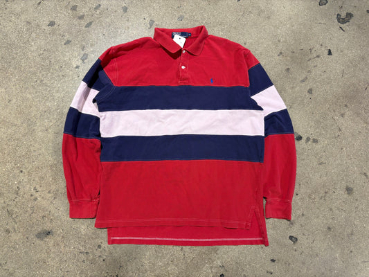 Ralph Lauren Polo Rugby - Red/Navy/White  Size XL (CON)