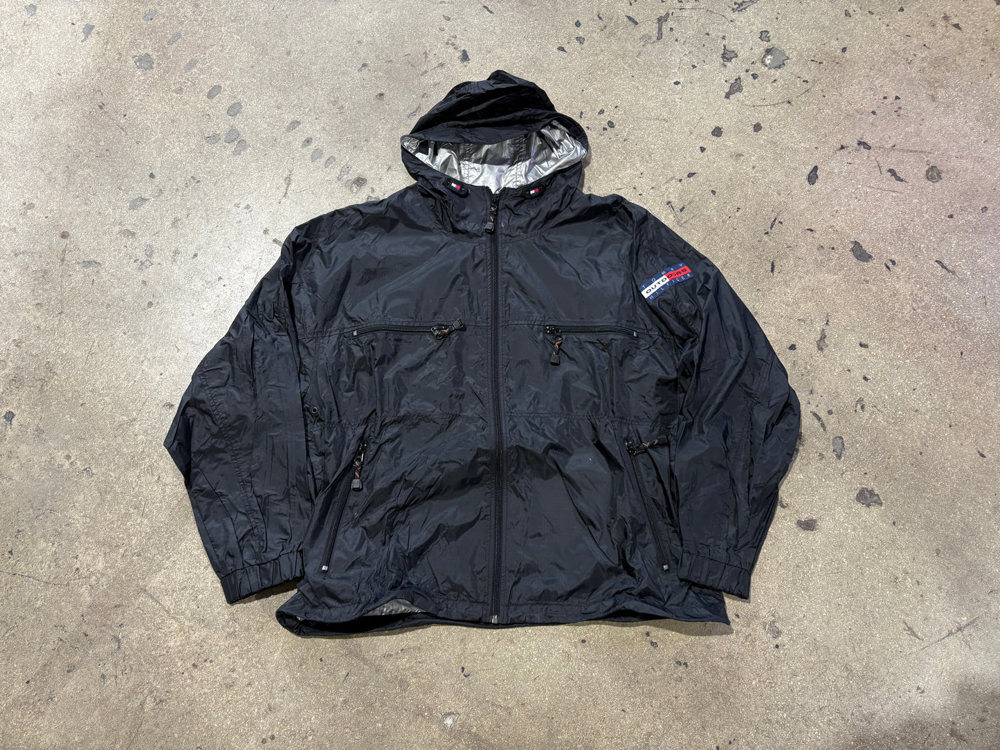 Tommy Hilfiger Outdoor Windbreaker Jacket - Black Size XL