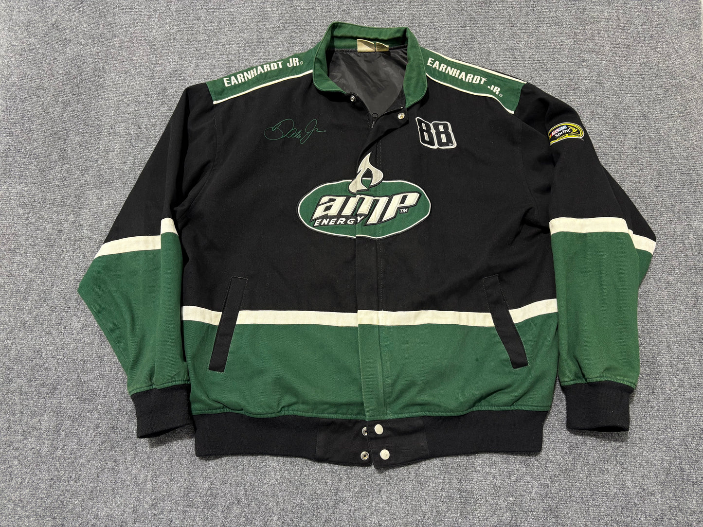 Winner Circle AMP Energy Racing Jacket - Black / Green Size XL