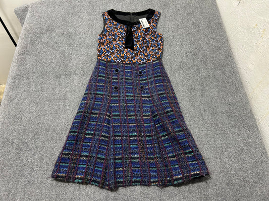 Anna Sui Tweed Dress - Blue/Multi Size 4
