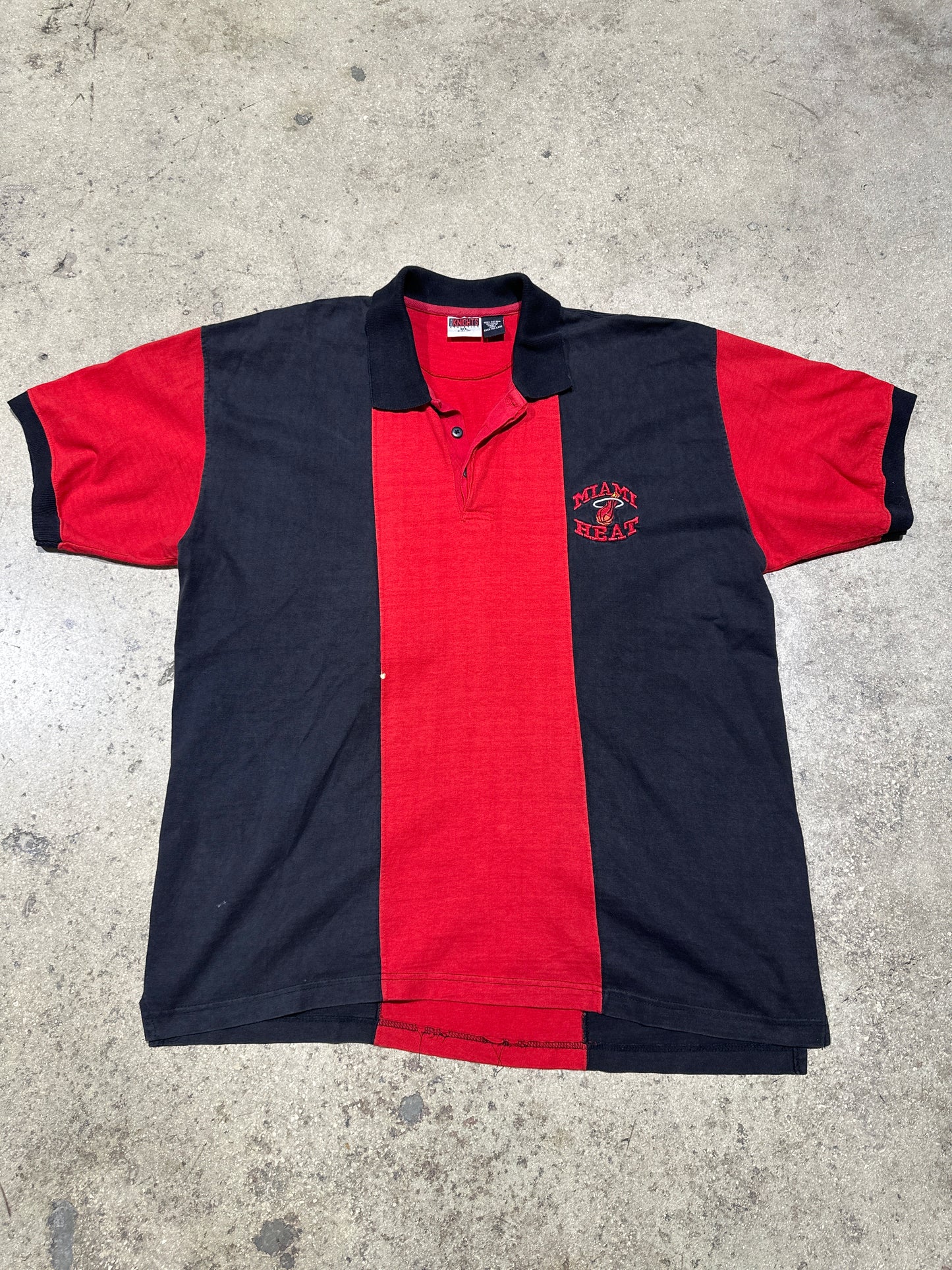 Miami Heat Polo - Black/Red Size XL