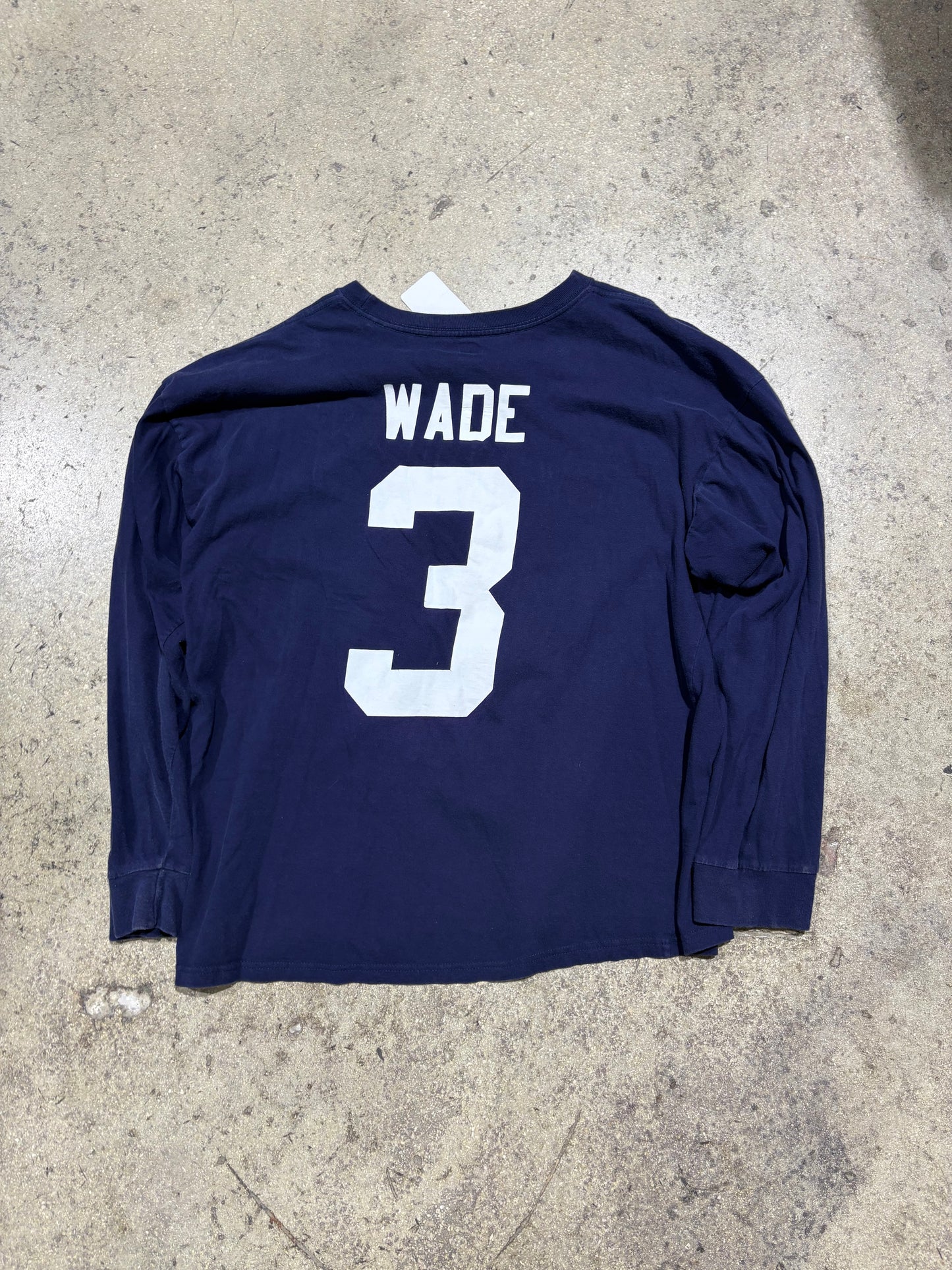 NBA #3 Wade Longsleeve Tee - Navy Size XL (24.5 x 27)