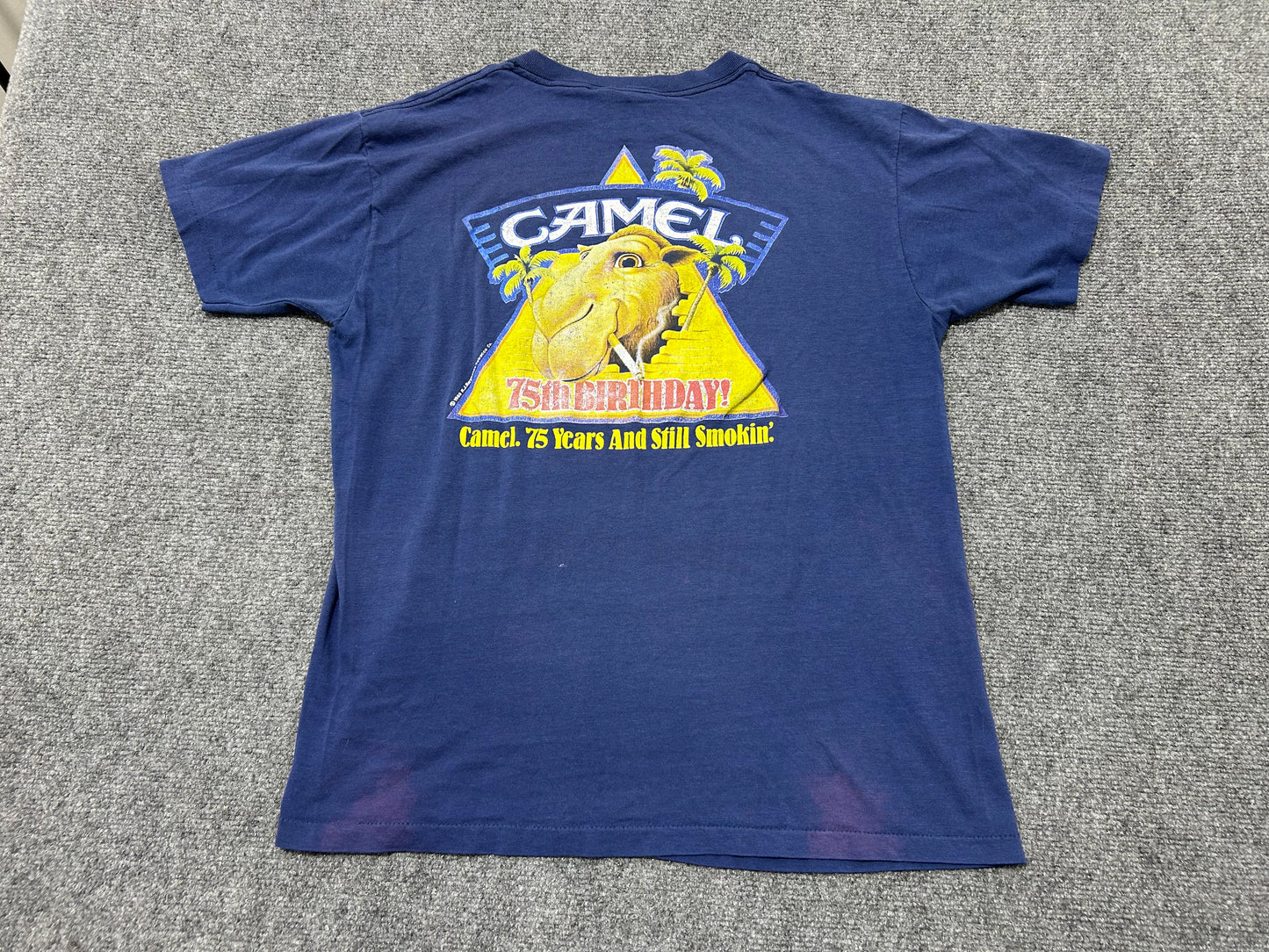 1988 Camel 75th Birthday Tee - Navy Size XL