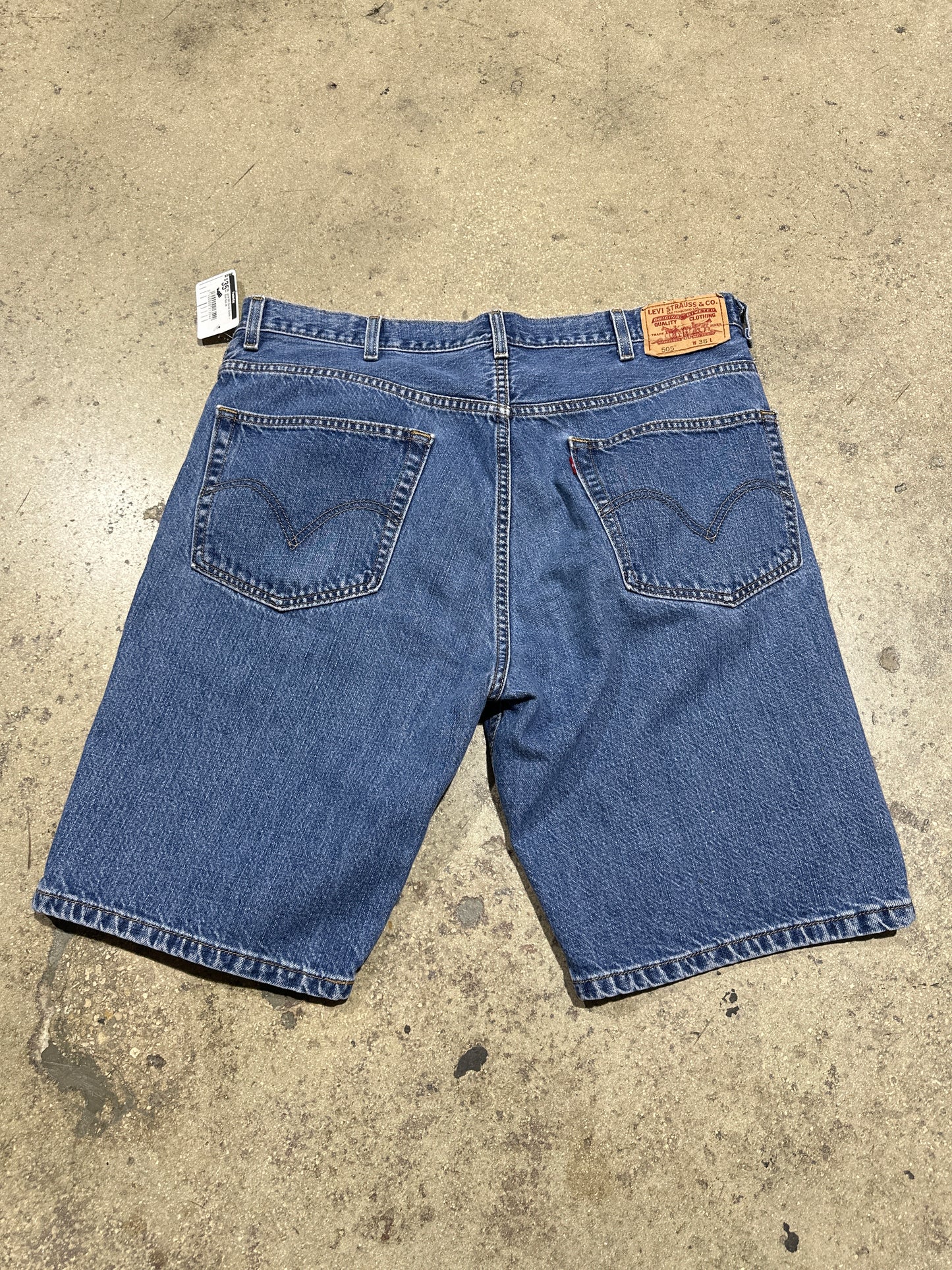 Levis 505 Denim Shorts - Blue Size 38