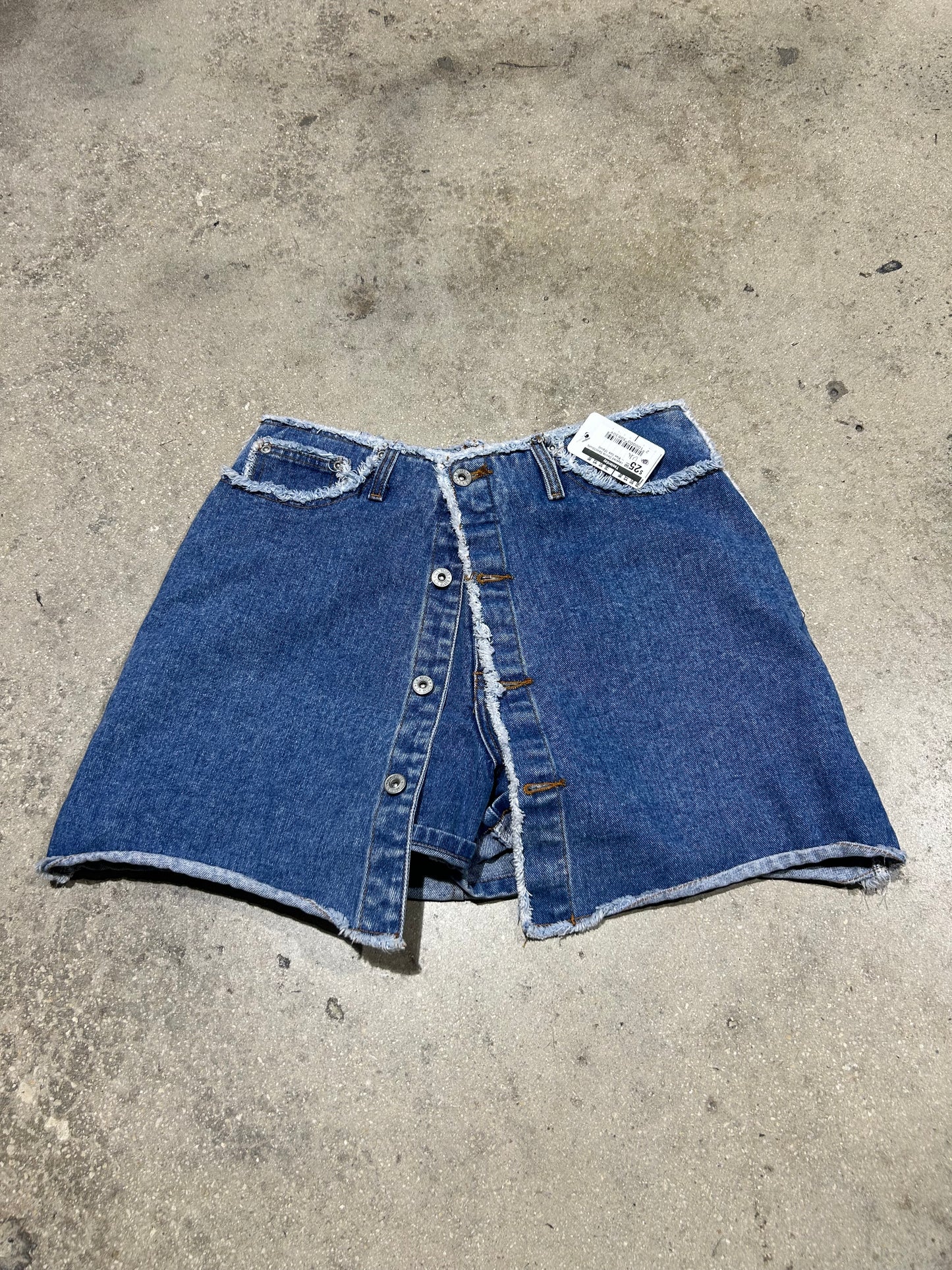 Layered Denim Skirt/Shorts - Blue Size 12(con)