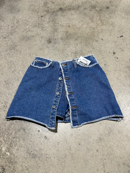 Layered Denim Skirt/Shorts - Blue Size 12(con)