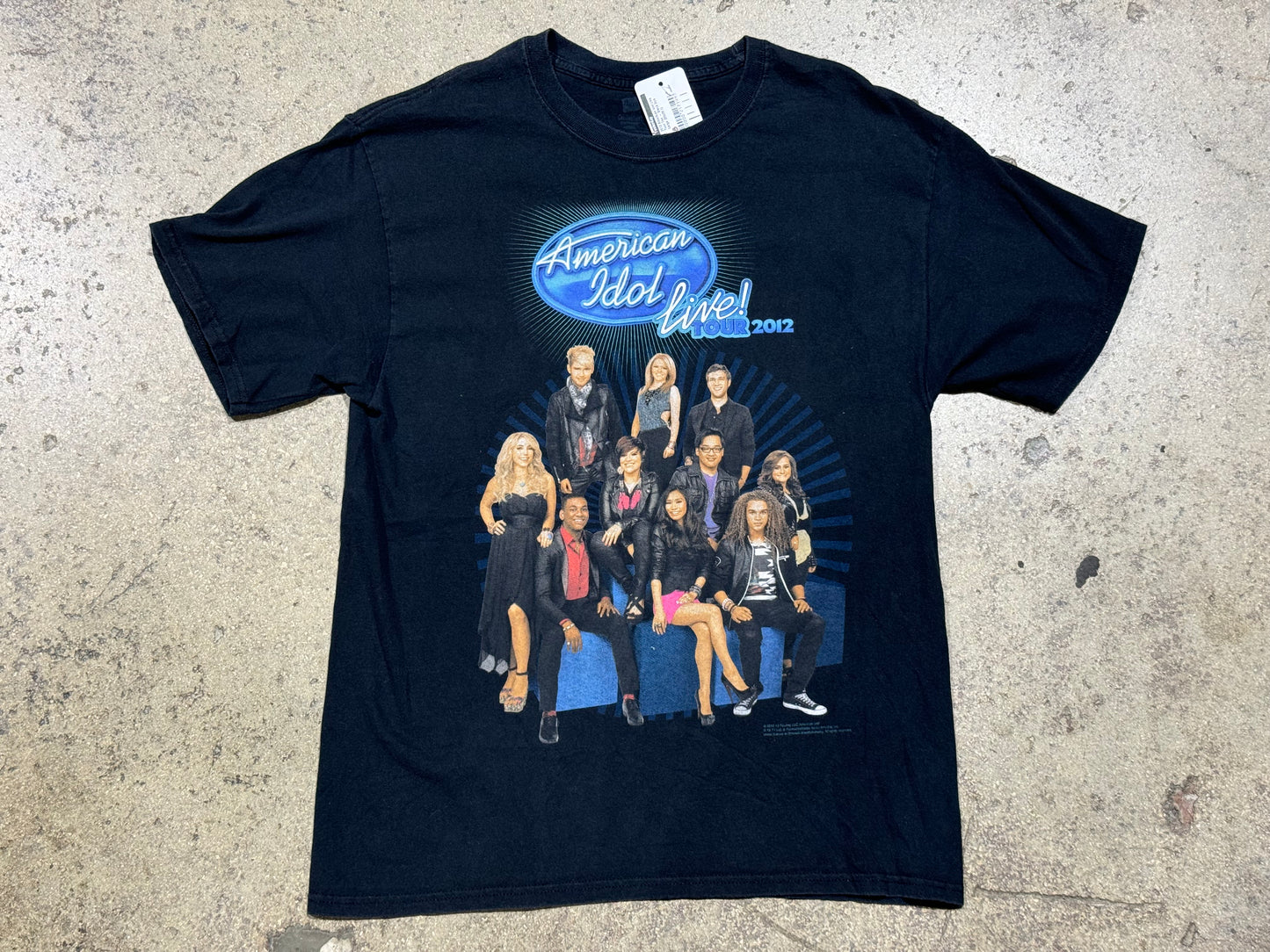 2012 American Idol Live Tour Tee - Black Size Large