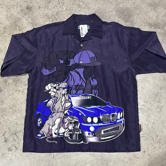 Underdawg Beamer Rayon Shirt - Black Size Large
