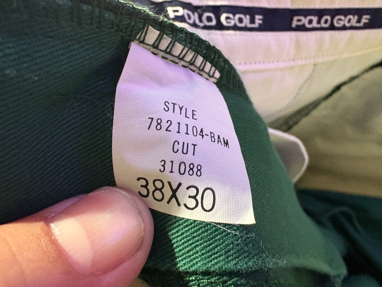Polo Golf Chino Pants - Green Size 38 x 30