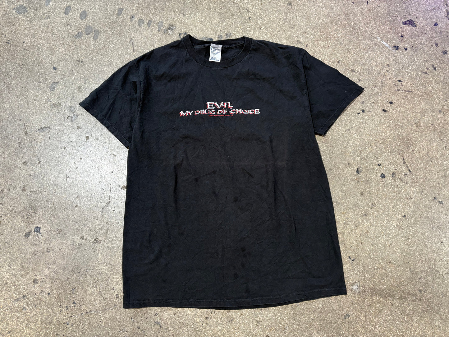 Evil My Drug Of My Choice Tee - Black Size Large