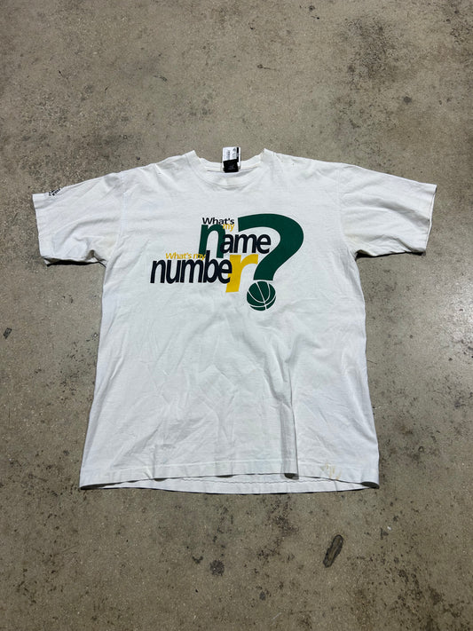 Above The Rim  What's My Name? Shawn Kemp Tee - White Size XL