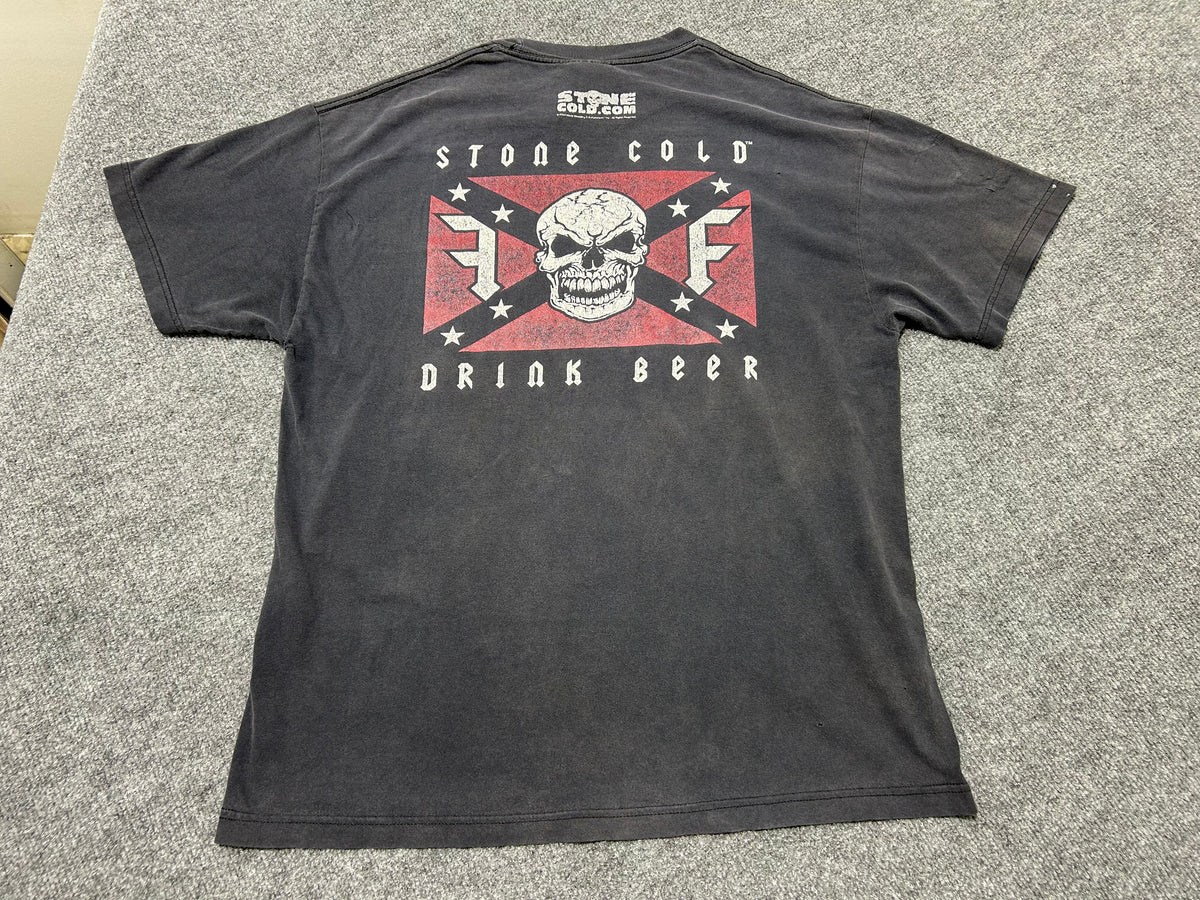 2004 Stone Cold Steve Austin Drink Beer Tee - Black Size XL