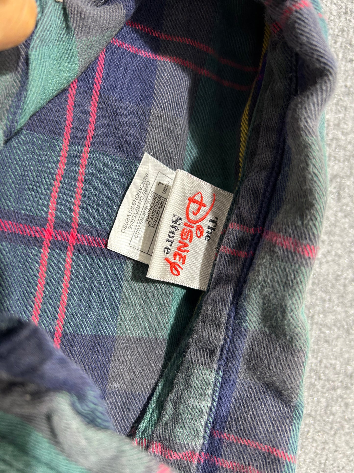 Disney Plaid Button Up Shirt - Multi Size Large