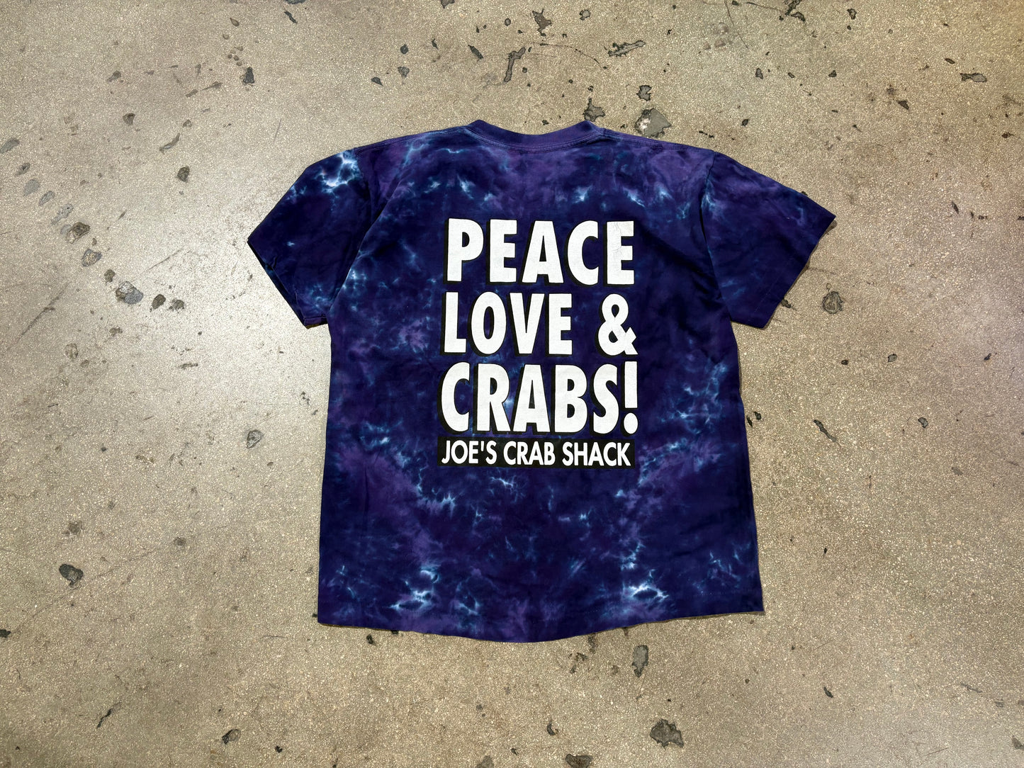90s Joes Crab Shack Tie Dye Tee - Purple Size Large