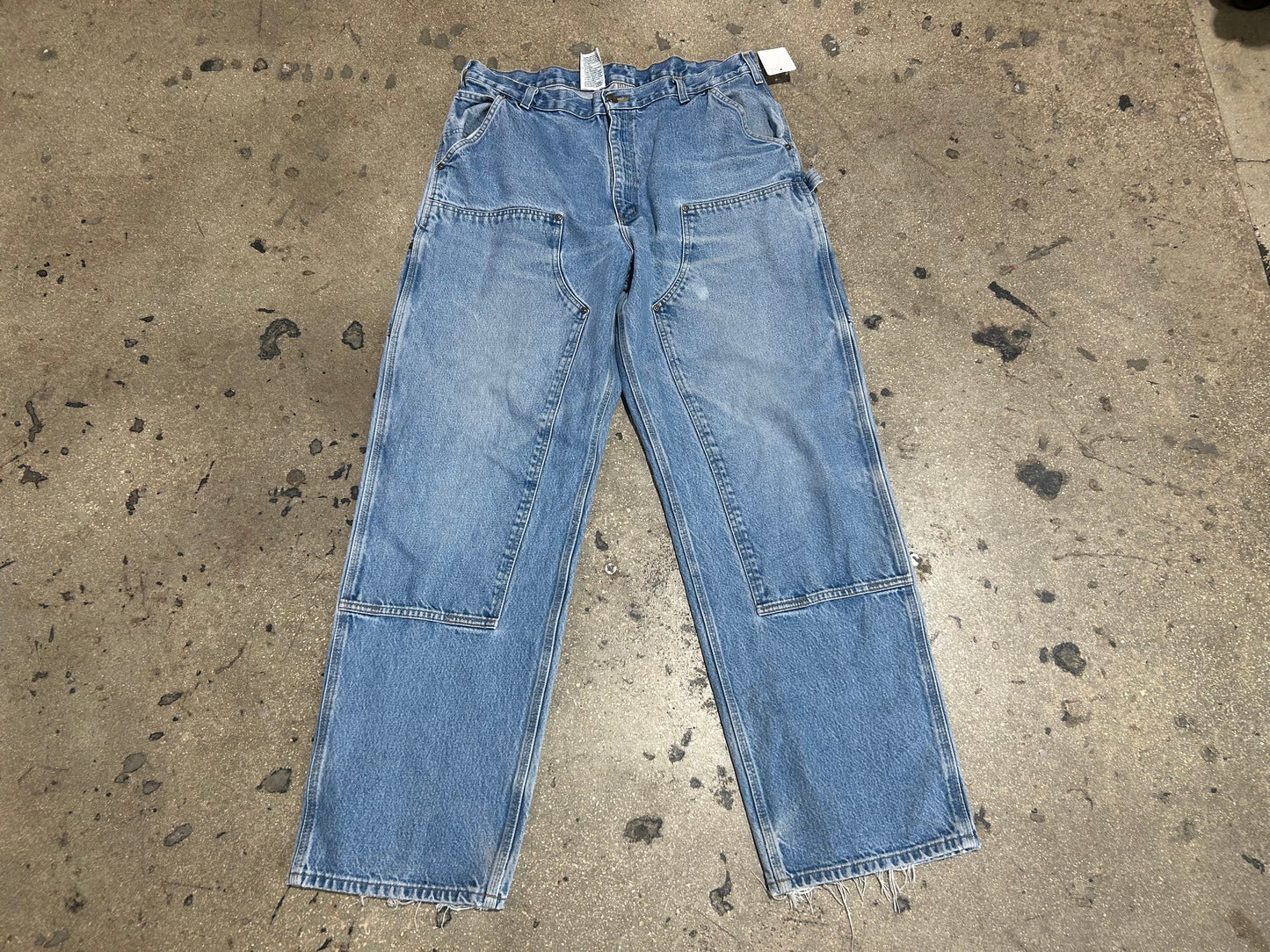 Carhartt Double Knee Carpenter Pants - Blue Size 38x34