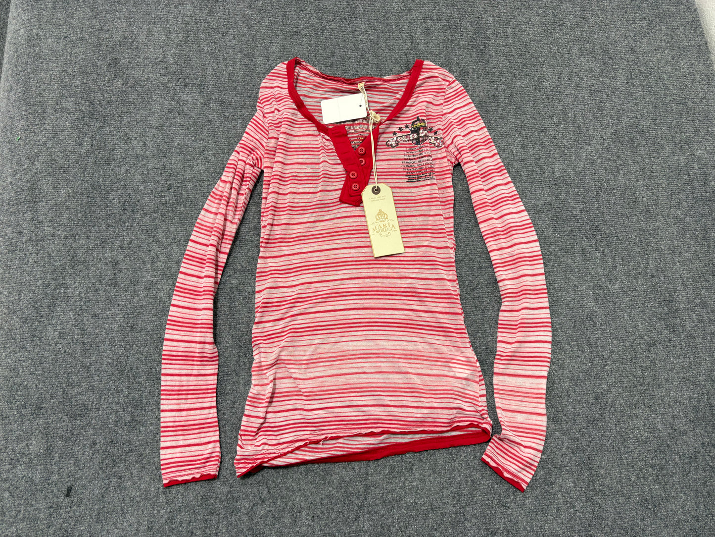 Eagle Striped Long Sleeve - Red/White Size Medium