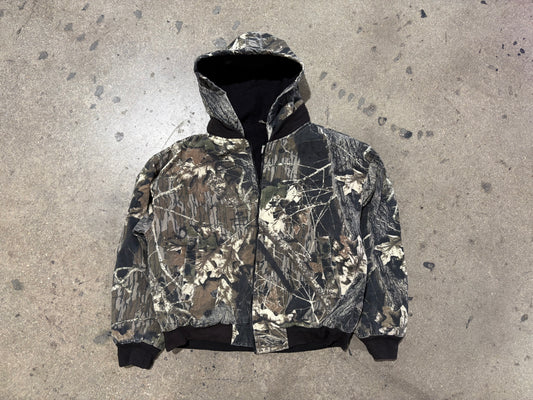 Ozark Trail Real Tree Hooded Jacket - Camo Size Small (broken zip)