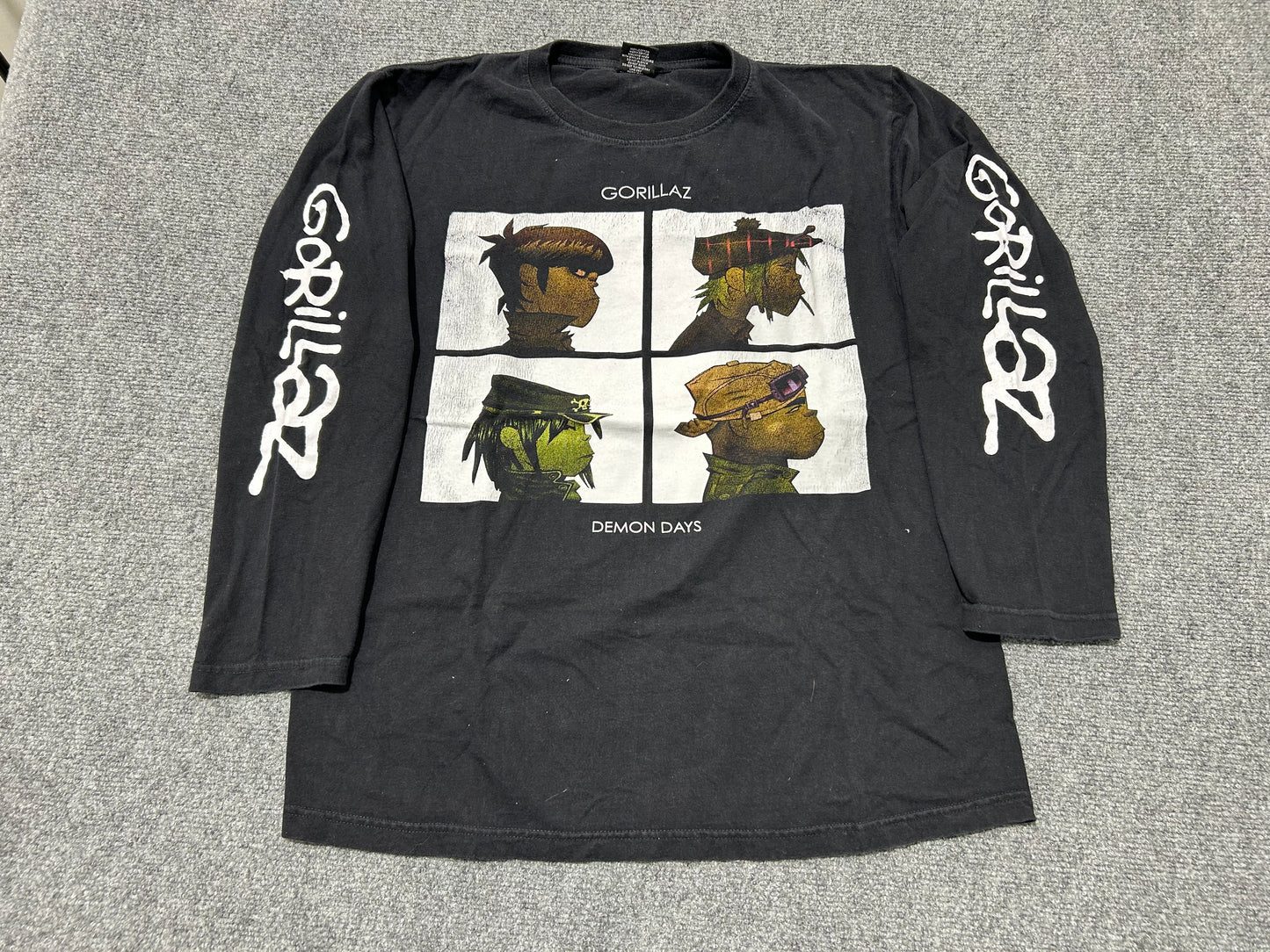 Gorillaz Demon Days Long Sleeve Tee - Black Size Large (con)
