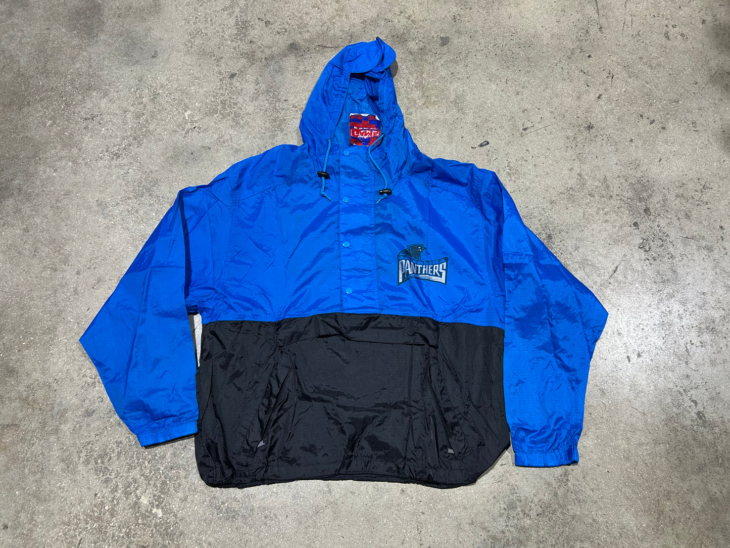 Carolina Panthers Windbreaker - Blue/Black Size XL(con)