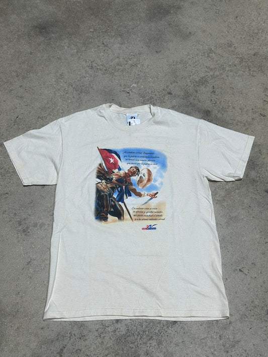 Cuba Nostalgia Combate Tee - White Size Large