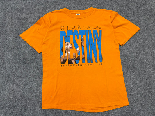 1996 Gloria Estefan Destiny Tour Tee - Orange Size Large