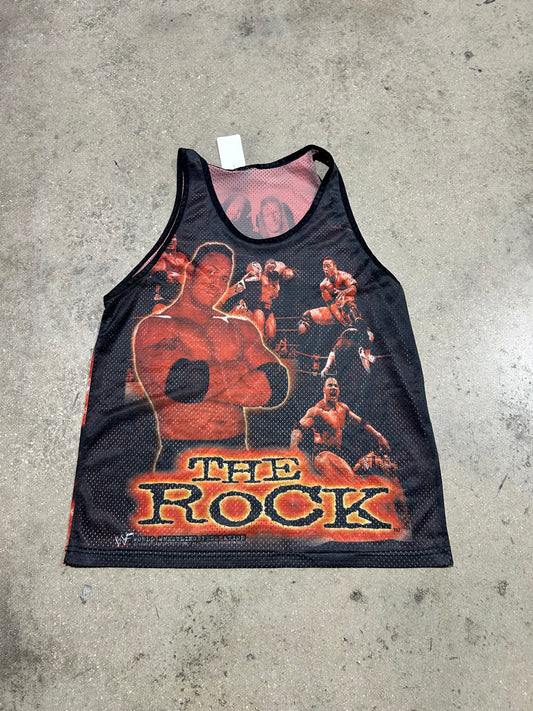 The Rock Mesh Tank Top - Red/Black Size XL