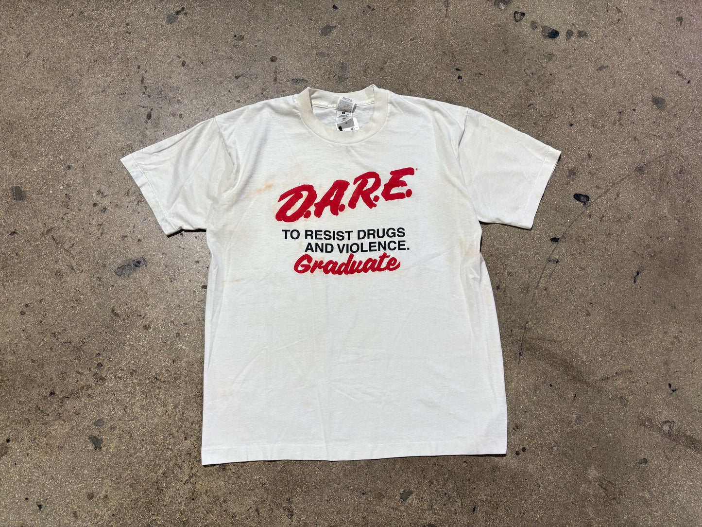 DARE Graduate Tee - White Size Large