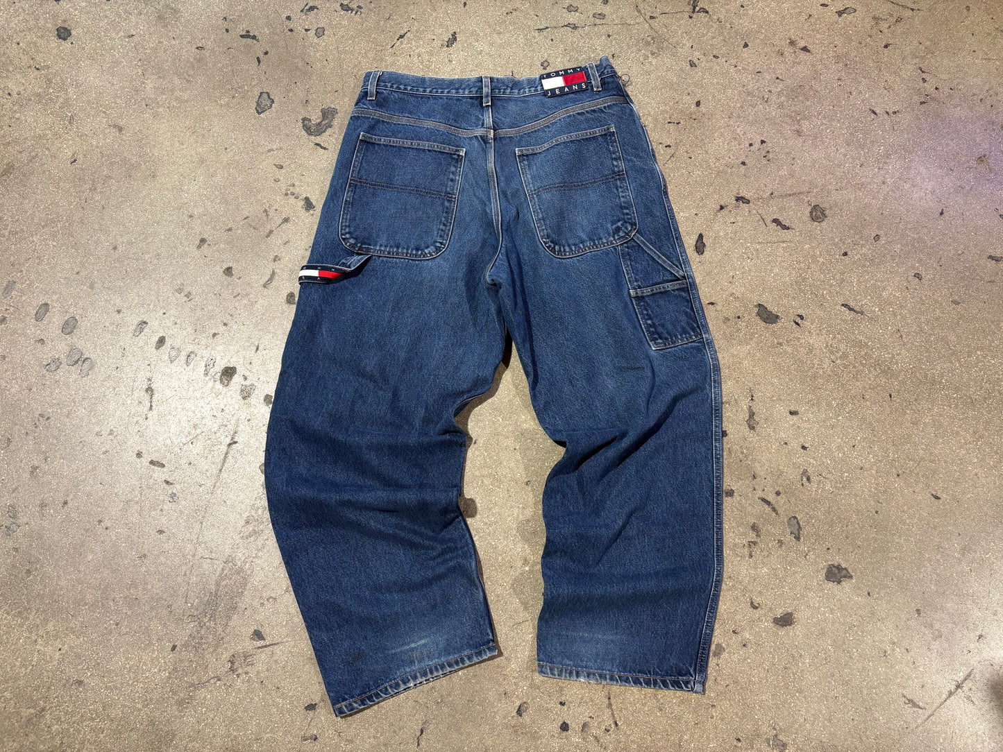 Tommy Hilfiger Baggy Carpenter Denim Jeans - Blue Size 36 x 32