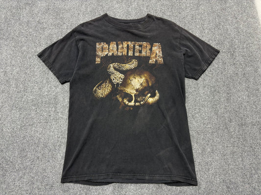 Pantera Rattle Snake Tee - Faded Black Size Medium