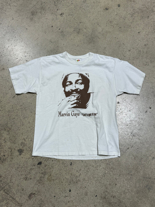 Marvin Gaye Let's Get It On Tee - White Size XL