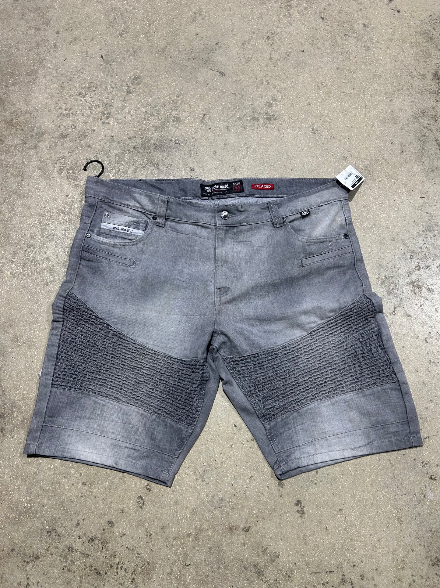 Ecko Moto Denim Shorts - Grey Size 40
