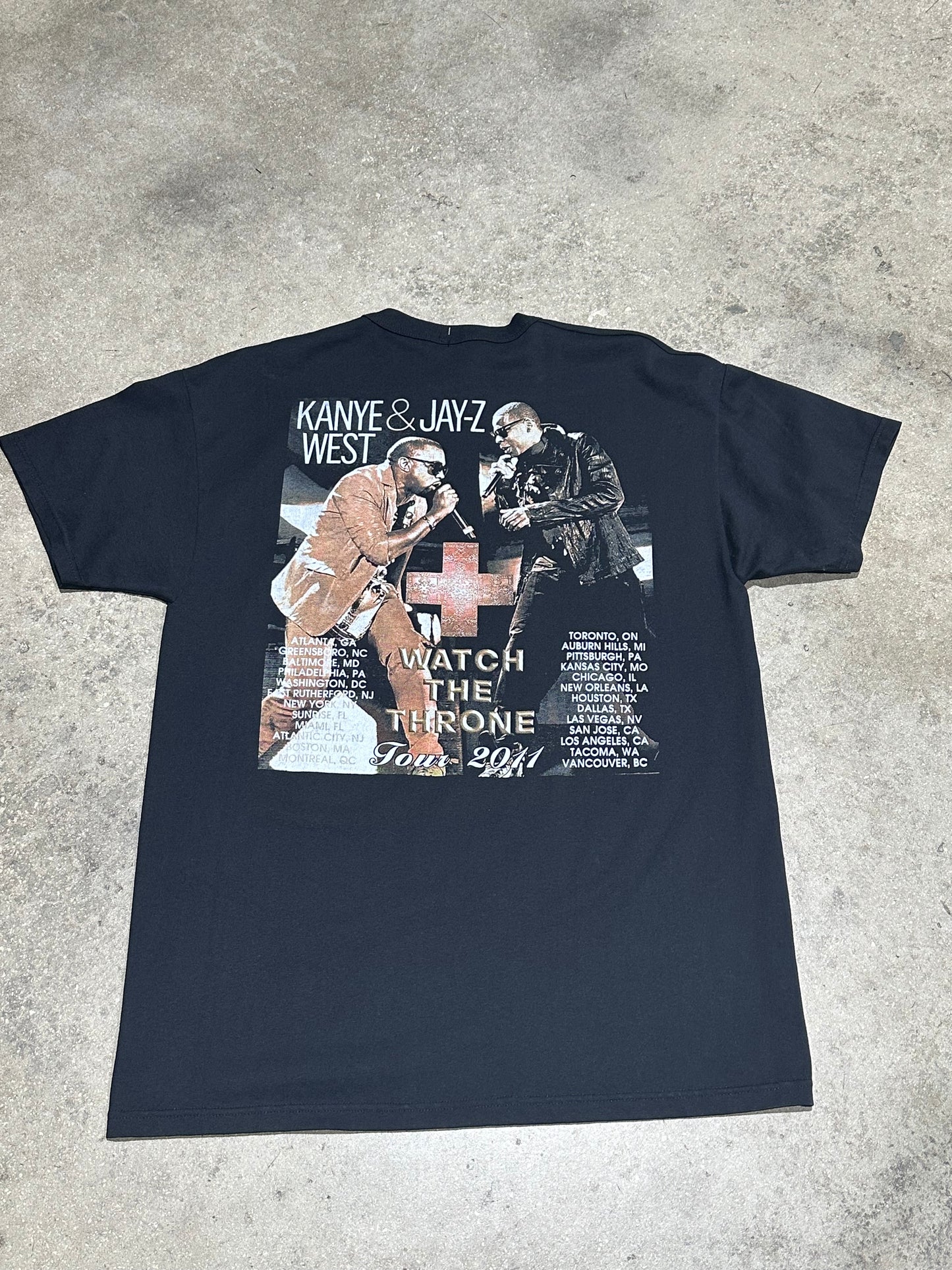 2011 Watch The Throne Tour Tee - Black Size Large