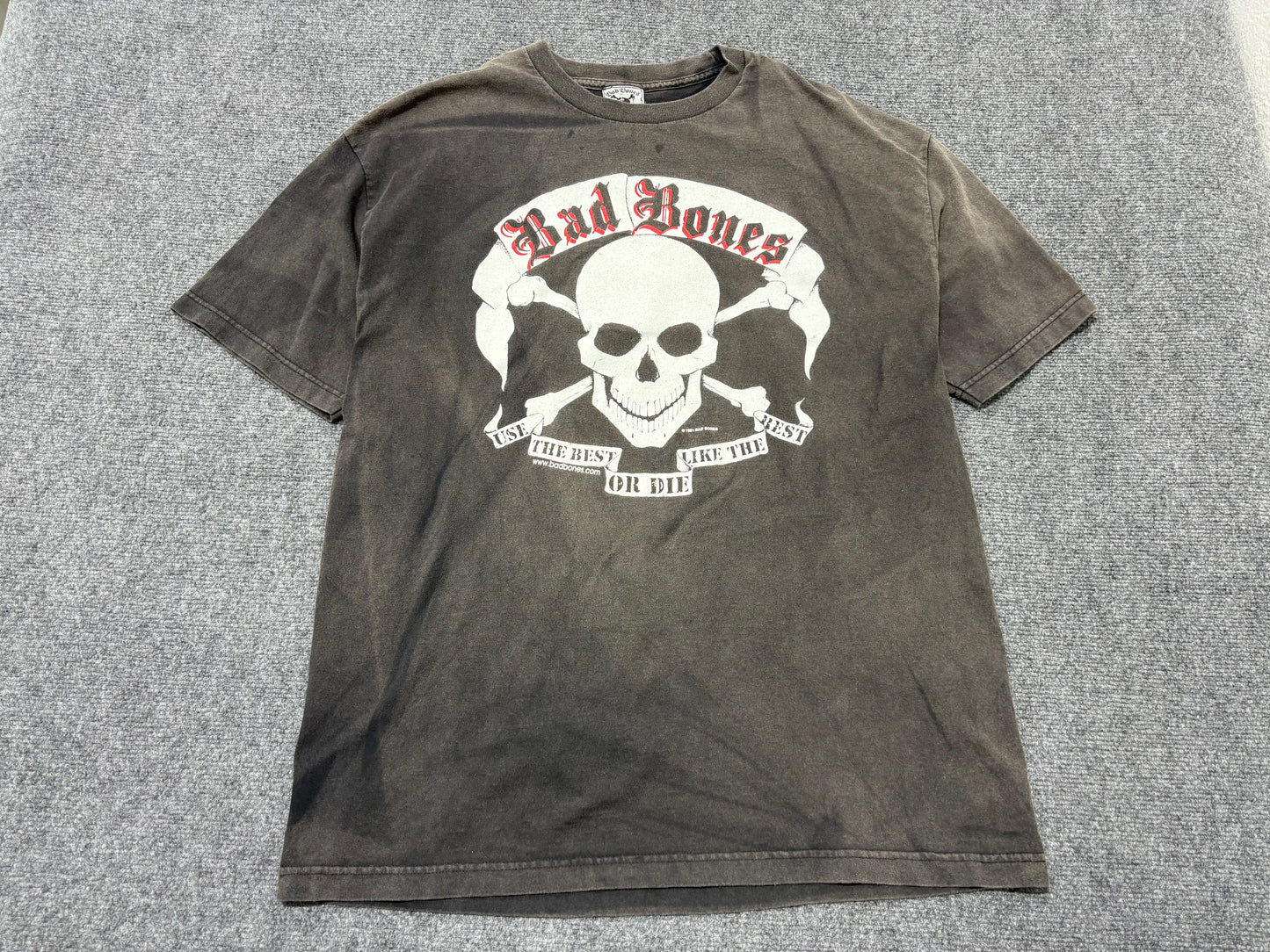 1991 Faded Bad Bones Skull Tee - Black Size XXL